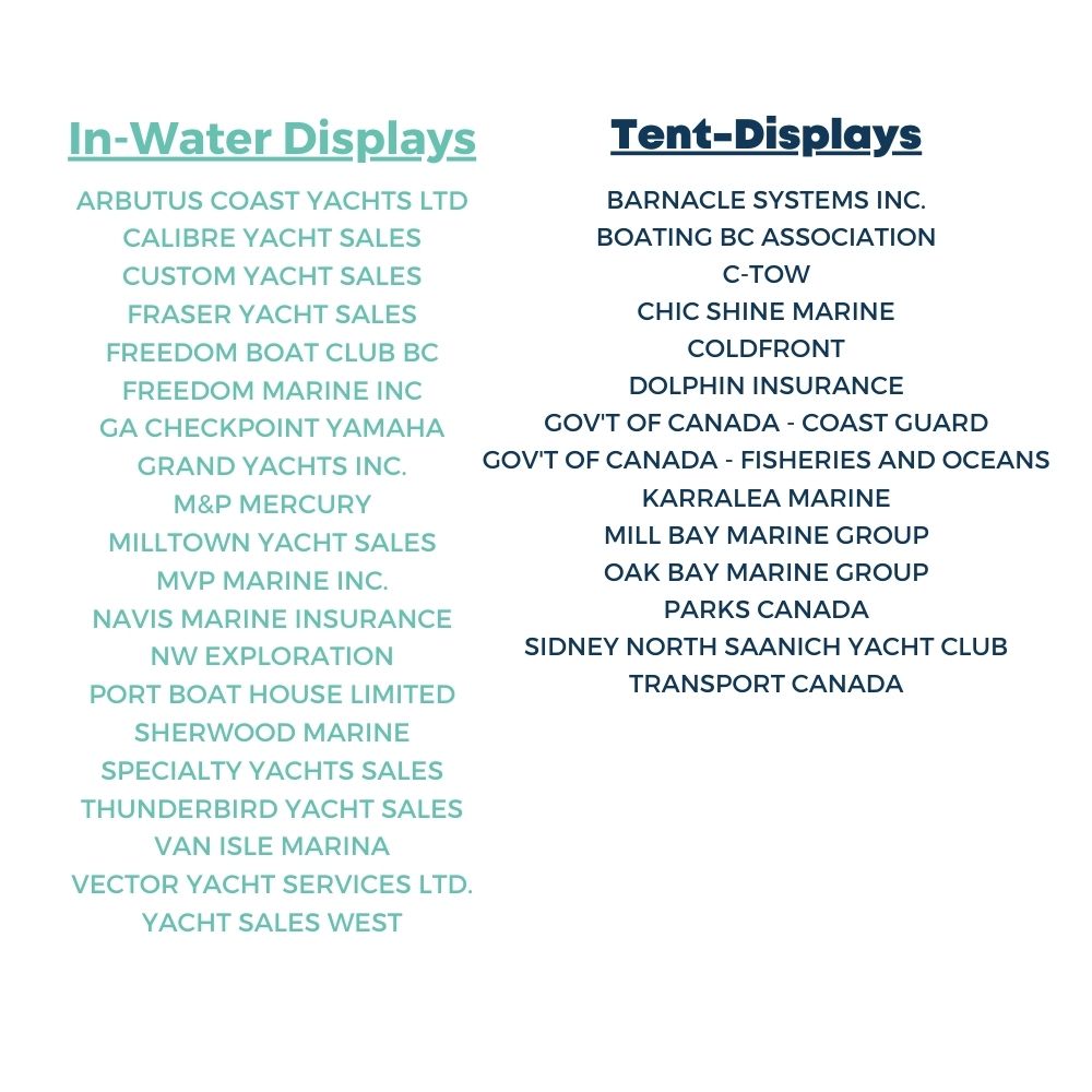 2022 Boat Show Exhibitors